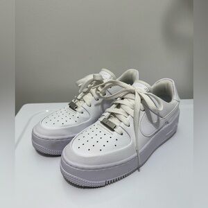 Women's White Nike Air Force 1 Sneakers